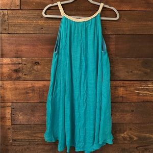 Blue summer dress sleeveless